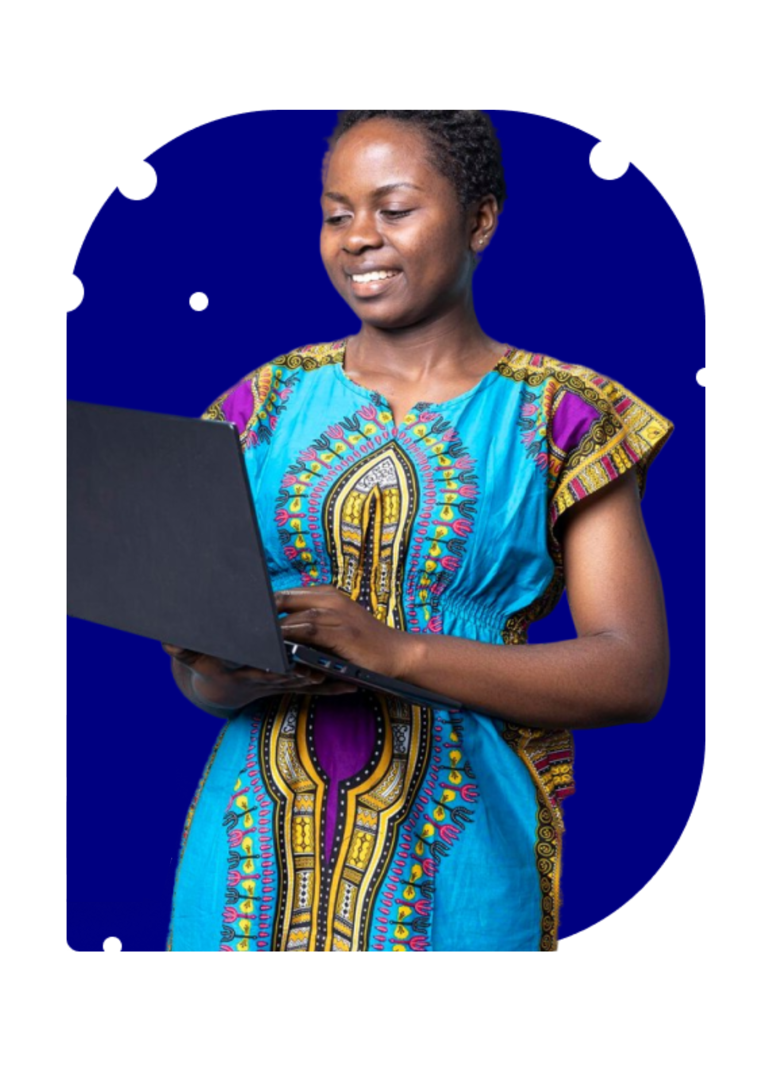 Woman using laptop